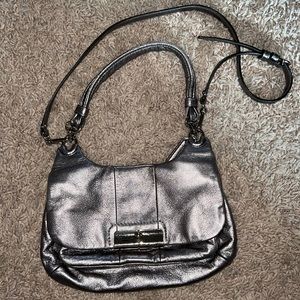 Silver coach purse